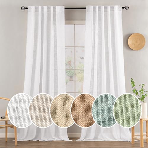 ANAZOZ Tende con Gancetti,2 x 86W x 115H CM,Due Pannelli Tenda