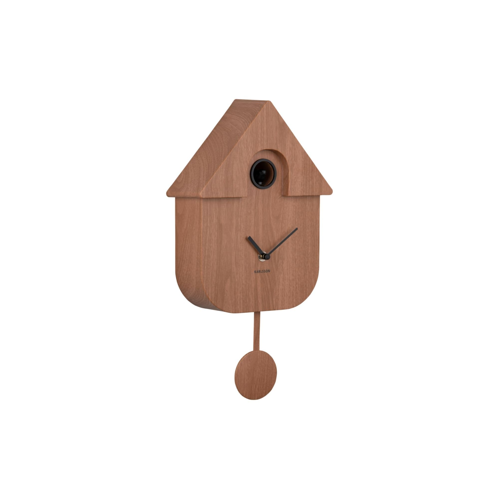 Karlsson Cuckoo Modern Wall Clock Dark Wood