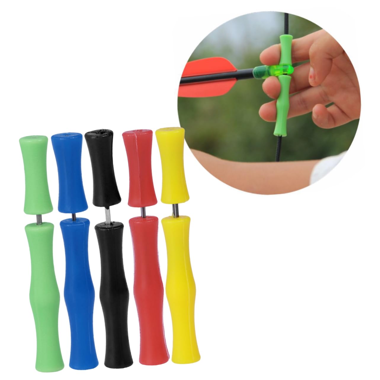 GOOHOCHY Silicone Finger Tab Bowstring Guard Accessories for Hunting Bow Finger Saver Protective Gear Black