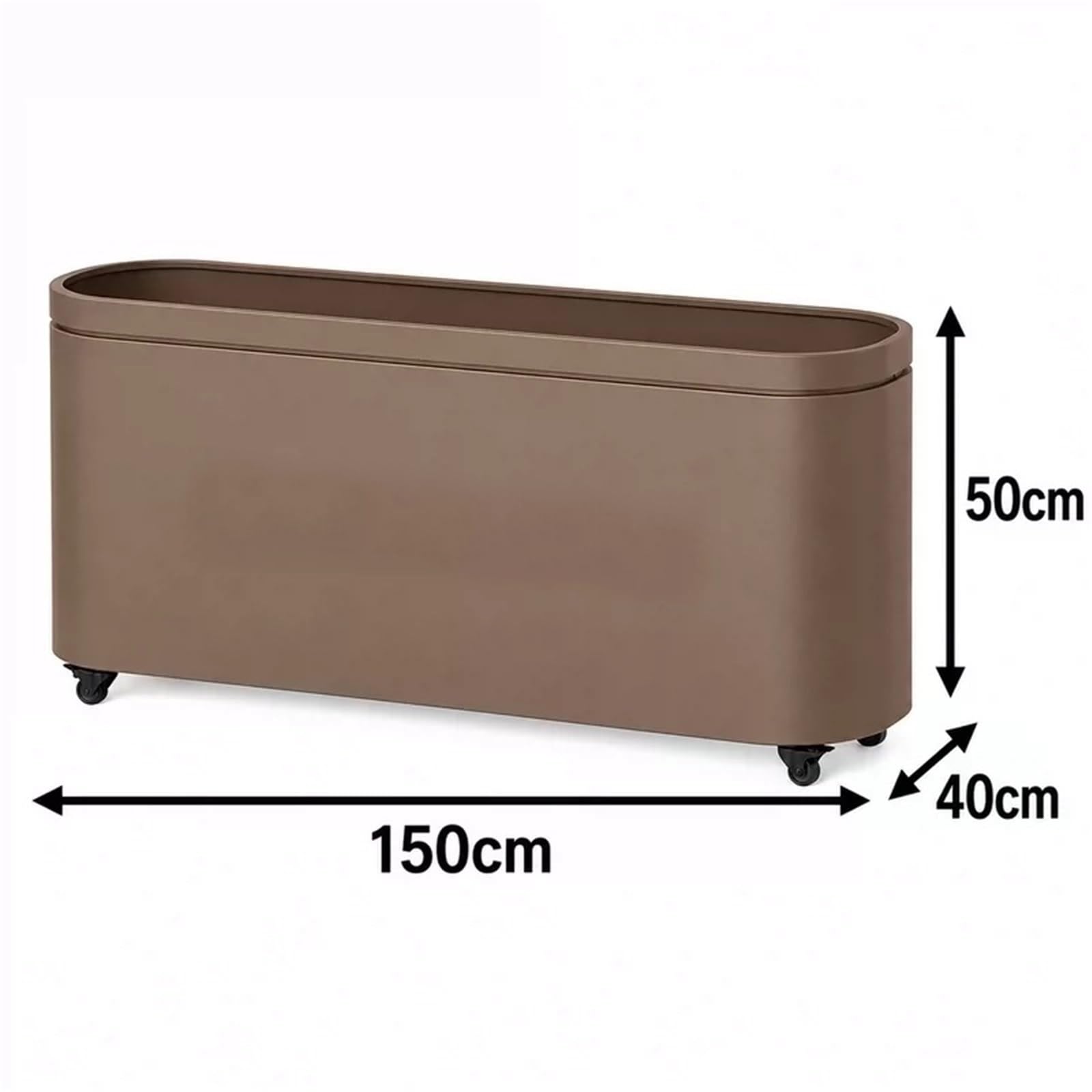 Al Aire Libre Macetero móvil, contenedor de Cultivo, Maceta Decorativa for Flores Caja de Flores