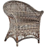 korb.outlet Children's Armchair with Armrests Made of Real Rattan Chair Children's Room (Multi-Colour)