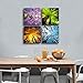 MESESE Art 4 Panels Canvas Wall Art Spring Summer Autumn Winter Four Seasons Landscape Color Tree Painting Picture Prints Modern Giclee Artwork Stretched and Framed for Living Room Home Decoration