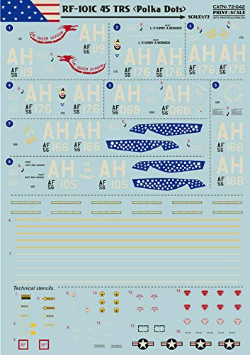 Decal para RF-101C a escala 1:72 miniatura 1