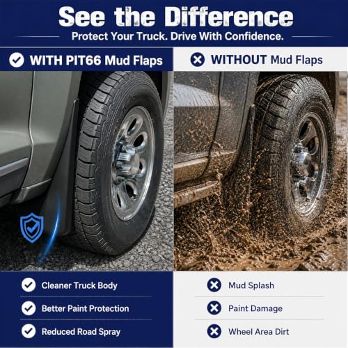 Image of PIT66 Splash Guards Mud Flaps Fit GMC Sierra Yukon 2007-2014 4PCS