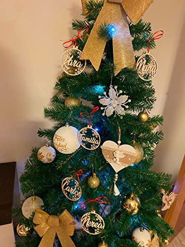 WEIYOUDP Personalisierte Hunde- und Katzenpfoten-Ornament aus Holz, für Weihnachtsbaum, Hundepfotenabdruck, personalisierbar (Engelsflügel)