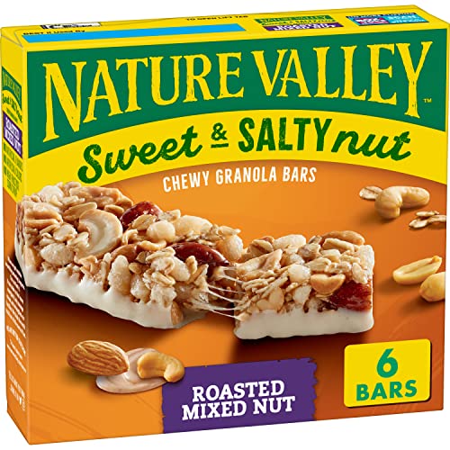 Image of Nature Valley Granola Bars, Sweet and Salty Nut, Roasted Mixed Nut, 6 Bars, 7.4 OZ
