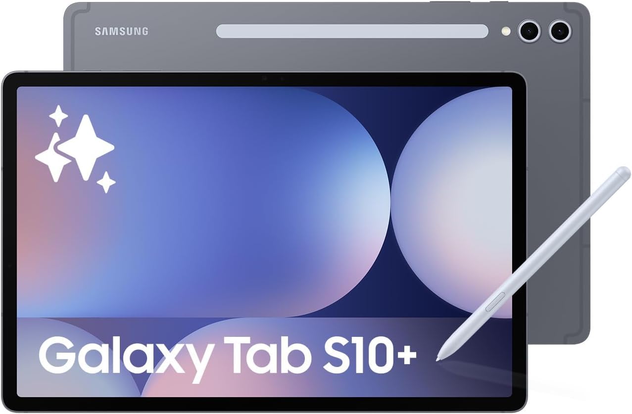 SAMSUNG Galaxy Tab S10+ WiFi 256/12GB (Samsung Keyboard Book Case Included) 12.4" (Latin American Stock) Moonstone Gray
