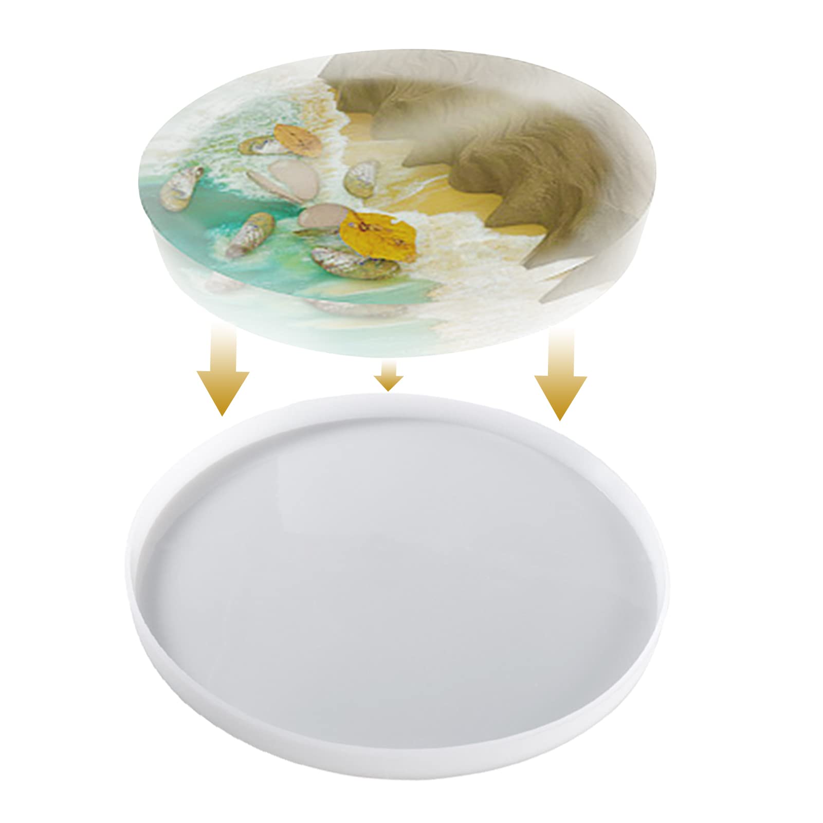 Runde Formen aus Epoxidharz | Große Spiegel-Silikonformen für Harz,Tischtablettform Silikonformen für Harzguss Charcuterie Board Home Decoration