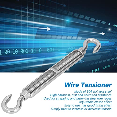 Tensores para cables M16 de acero inoxidable ajustables para cables y ajuste de tensión (Gancho y Gancho) miniatura 2