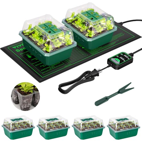 VIVOSUN 6-Pack Seed Starter Trays with Heat Mat