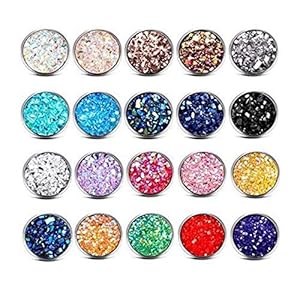 20 Paires Boucles d’Oreilles Clous d’Oreilles Femmes Filles Acier Inoxydable Gypsophila Paniculata 12 mm Bijoux Fantaisie