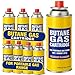 UR CHOICE Premium Gas Canister Butane Pack of 8, Portable Refill Bottles for Camping Stove, Heater, Blowtorch & BBQ | Universal Gas Cartridge for Cookers, Burners & Weed Wands