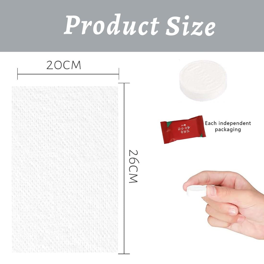 DEFGNOP Compressed Towel 50 PCS Mini Tablets Disposable Portable Face Towel Cotton Coin Tissue for Travel Camping, Hiking - Image 3