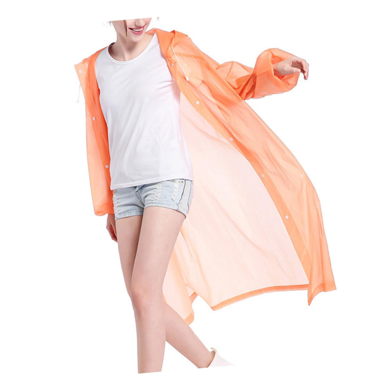 COLLBATH Poncho Leggero Adulti e per Peva Riutilizzabile Antipioggia a Cappuccio, 5 Pezzi, Pratico per Pesca e Parchi