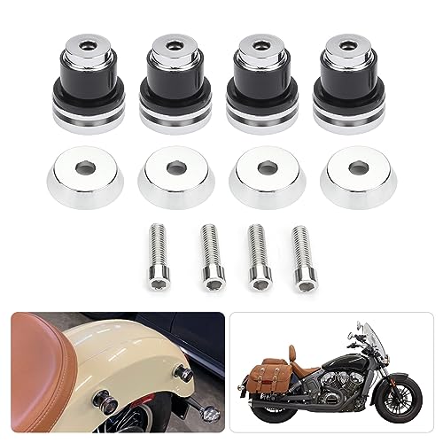 Set of 4 Motorcycle Mount Spool For Indian Scout Bobber Scout Sixty Saddle Bag Fender Sissy Bar Backrest 2016 2017 2018 2019 2020