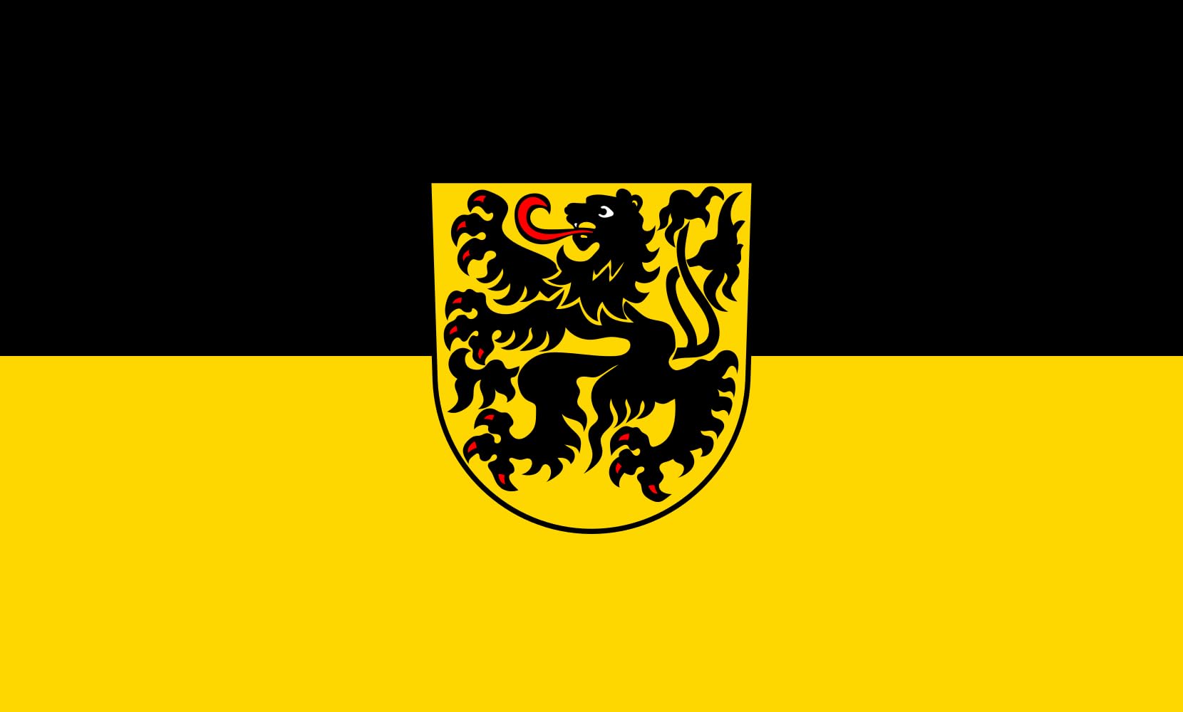Drapeau paysage Leonberg de qualité supérieure avec finitions double couture