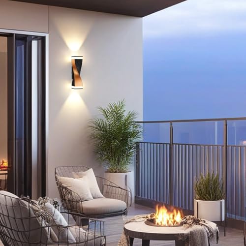 Lámparas de pared LED 10W blanco cálido 3000K aplique impermeable IP65 4