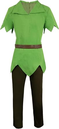 Boomtrader Peter Pan Cosplay Costume Adult Peter Pan Costume Men Halloween Party Cosplay Peter Pan Outfits