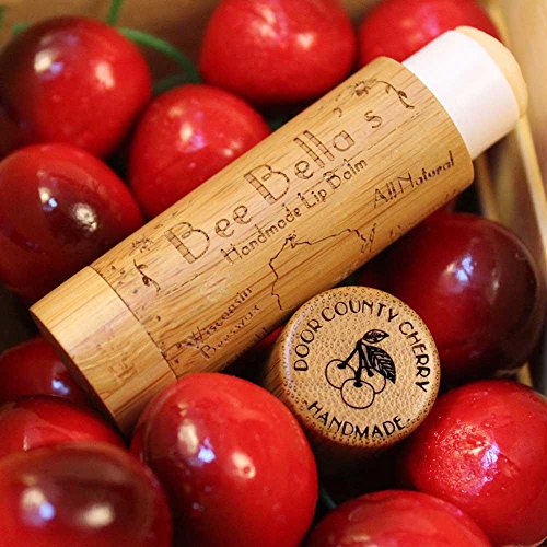 Handcrafted Organic Door County Cherry Lip Balm (4 Pack) by Bee Bella