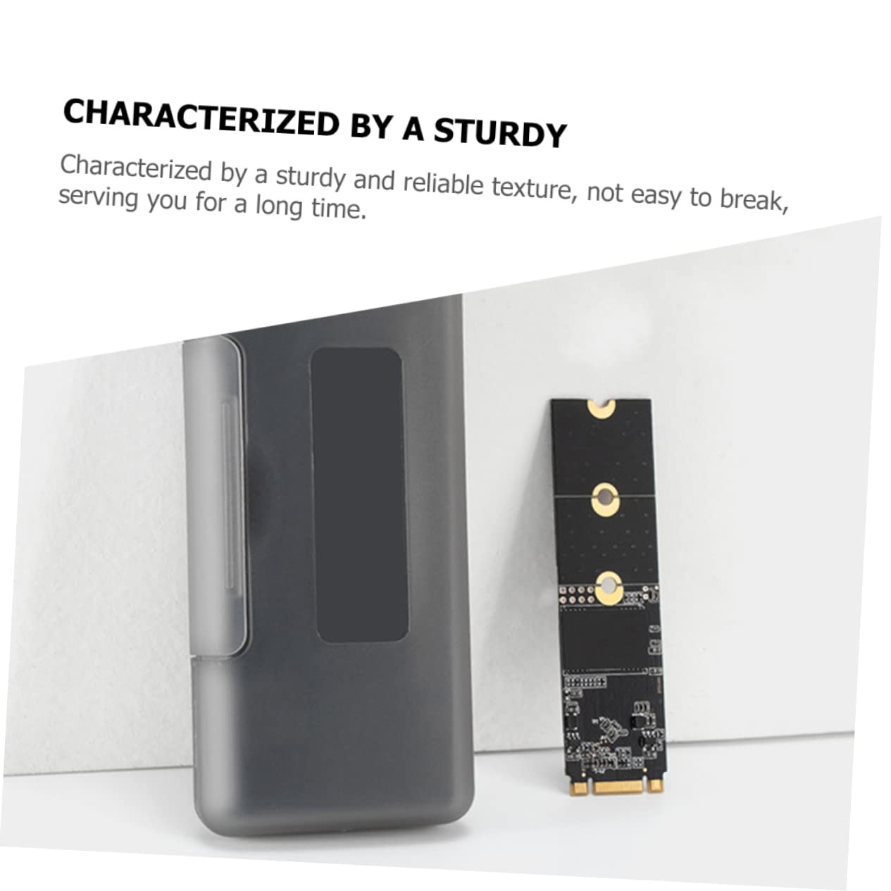 SEWACC 2pcs Hard Drive Protection Case Durable SSD Carrying Box and Shockproof Small Storage Enclosure for External Hard Drives and Gray and White