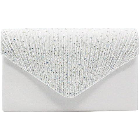 wocharm Satin Diamante Clutch Evening Bag Cover