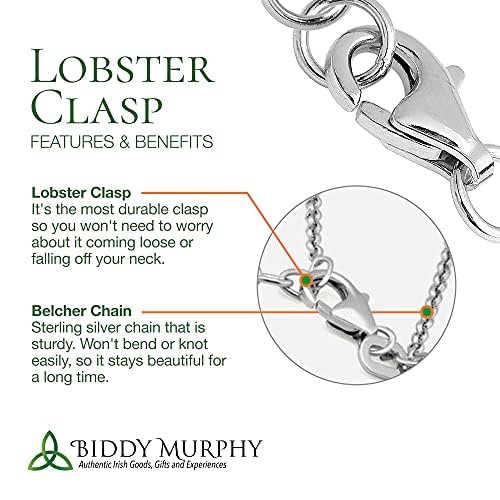 Biddy Murphy 925 Sterling Silver Celtic Cross Necklace for Men, 24" Length Chain, 1 1/4" by 5/6" Inch Crucifix Pendant, Traditional Irish Jewelry, Imported from Ireland4