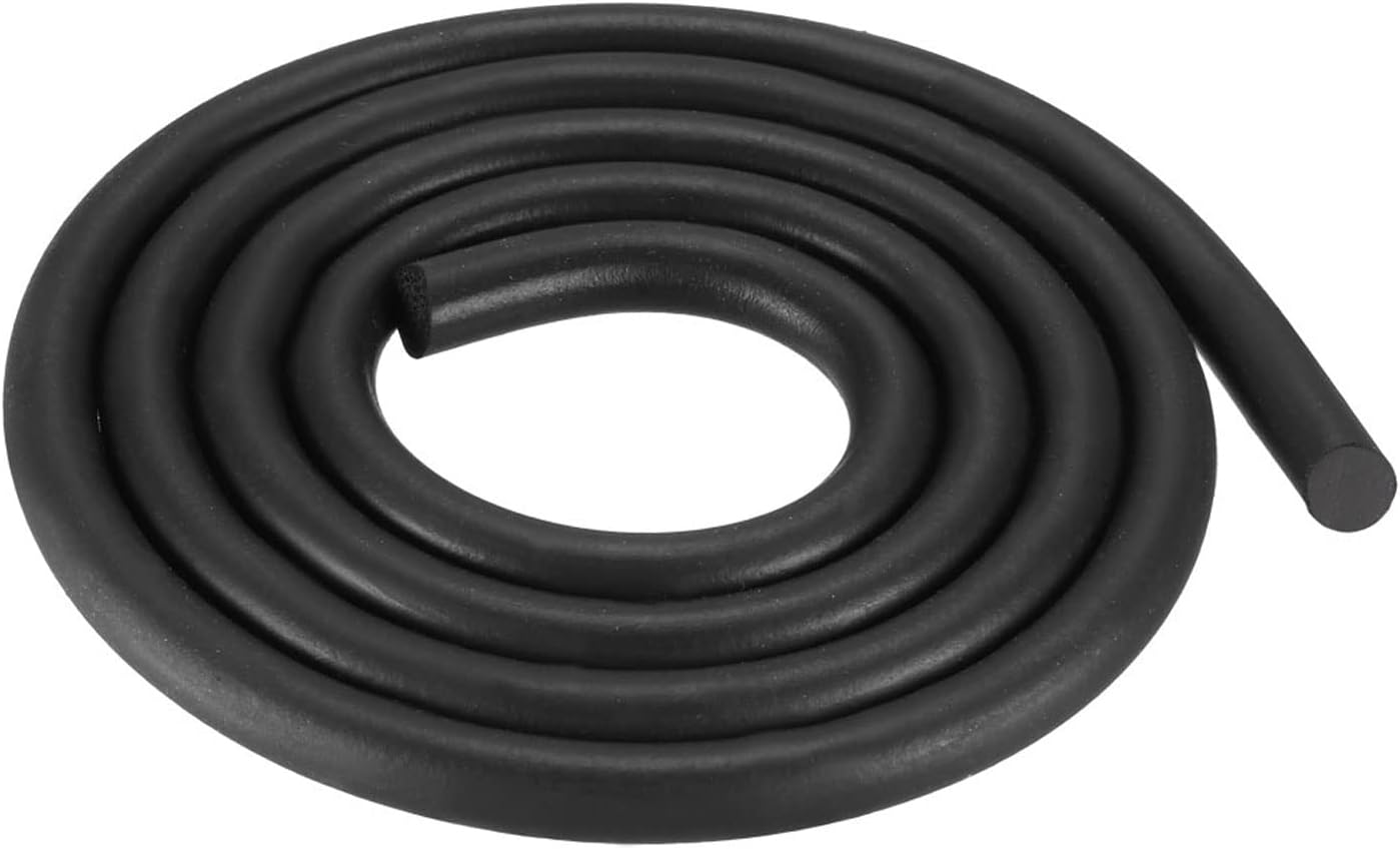 uxcell Nitrile Rubber Round Seal Strip, 8mm(5/16") Diameter 4 Meters