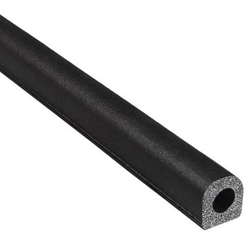 Trim-Lok D-Shaped Rubber Seal – .50” Height, .50” Width, 25’ Length – EPDM Foam Seal w/HT (General Acrylic) Pressure-Sensitive Adhesive – Weatherproofing for Doors/Windows on Cars,Trucks,RVs,Boats
