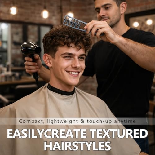 3Pcs Texture Comb Men, Viral Volume Texturizing Magic Comb, Wide Tooth Hair Volumizing Peigne Cheveux for Curly Hair Styling Comb Barber - 3