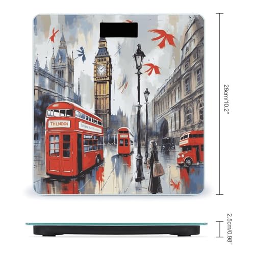 Balanza digital de vidrio templado London para baño miniatura 2