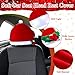 4 Pieces LED Santa Claus Hat Car Seat Headrest Covers Colorful Light Christmas Car Decoration Soft Car Seat Head Rest Cover Protector Interior Accessories Suitable for Most Car Headrests