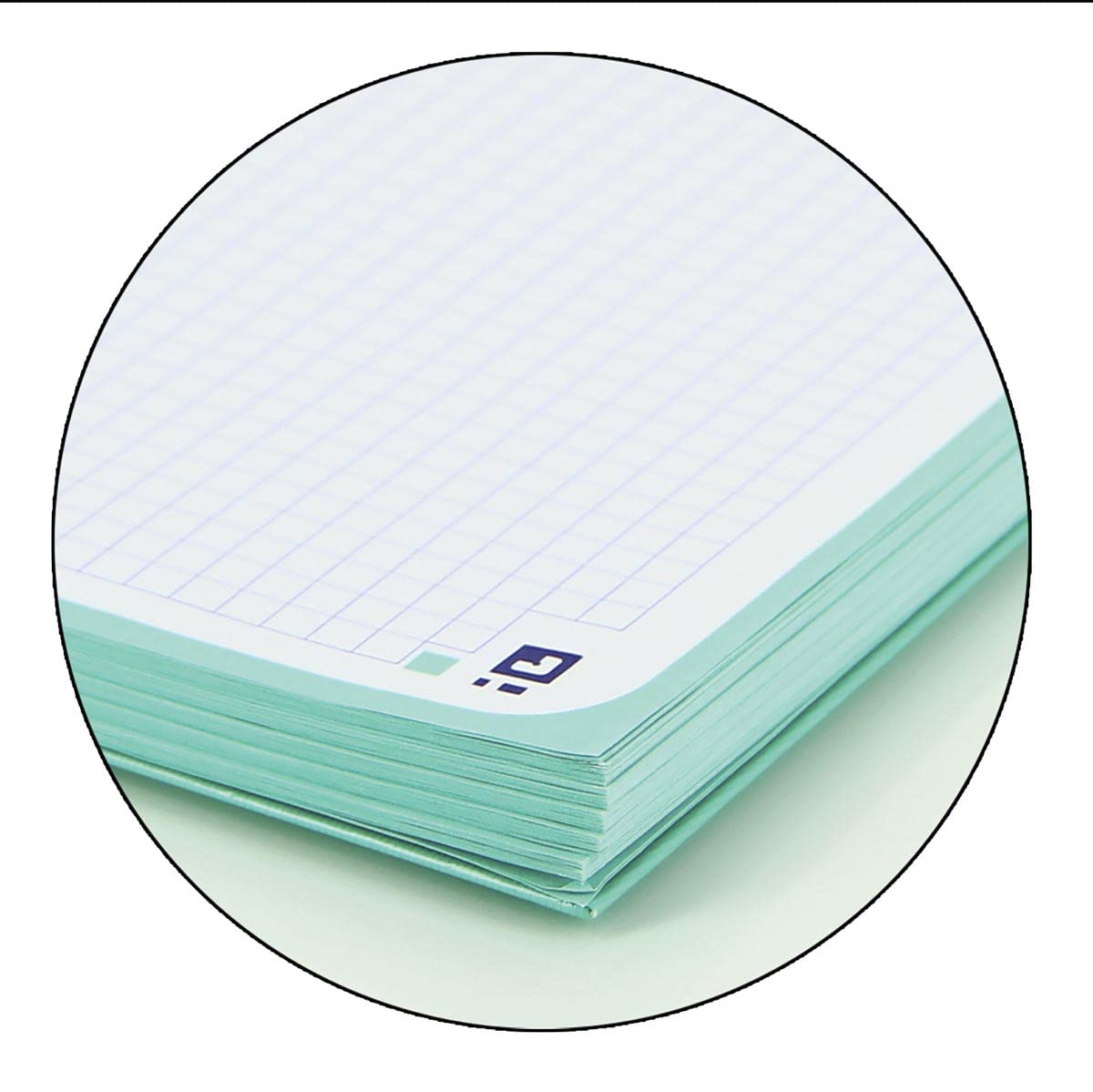 Oxford Notizbuch Eook 1 School Te DIN A4+ 80 Blatt kariert 5 mm mit Rand Mint Pastell