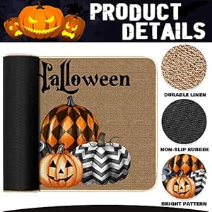 Halloween Six Pumpkins Decorative Doormat Non Slip Rubber Backing Washable Door Mat, Seasonal Fall Entrance Floor Mat Home Kitchen Carpet Decor Front Porch Rug, 29 x 17 Inch (Pumpkin) Halloween Six Pumpkins Decorative Doormat Non Slip Rubber Backing Washable Door Mat Seasonal Fall Entrance Floor Mat Home Kitchen Carpet Decor Front Porch Rug 29 x 17 Inch Pumpkin