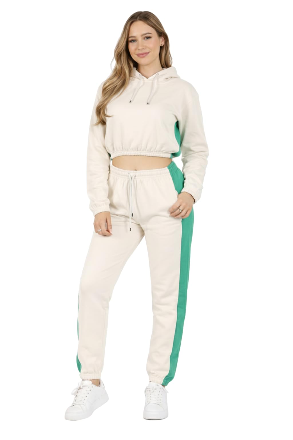 Bahob® Women’s Sportswear Set, 2 Pcs Women Tracksuit Hoodie Crop Top and Joggings Pants Leggings Yoga Gym Wear Tracksuits Activewear Set XS to XXL (WCTS-103-B, XXL)