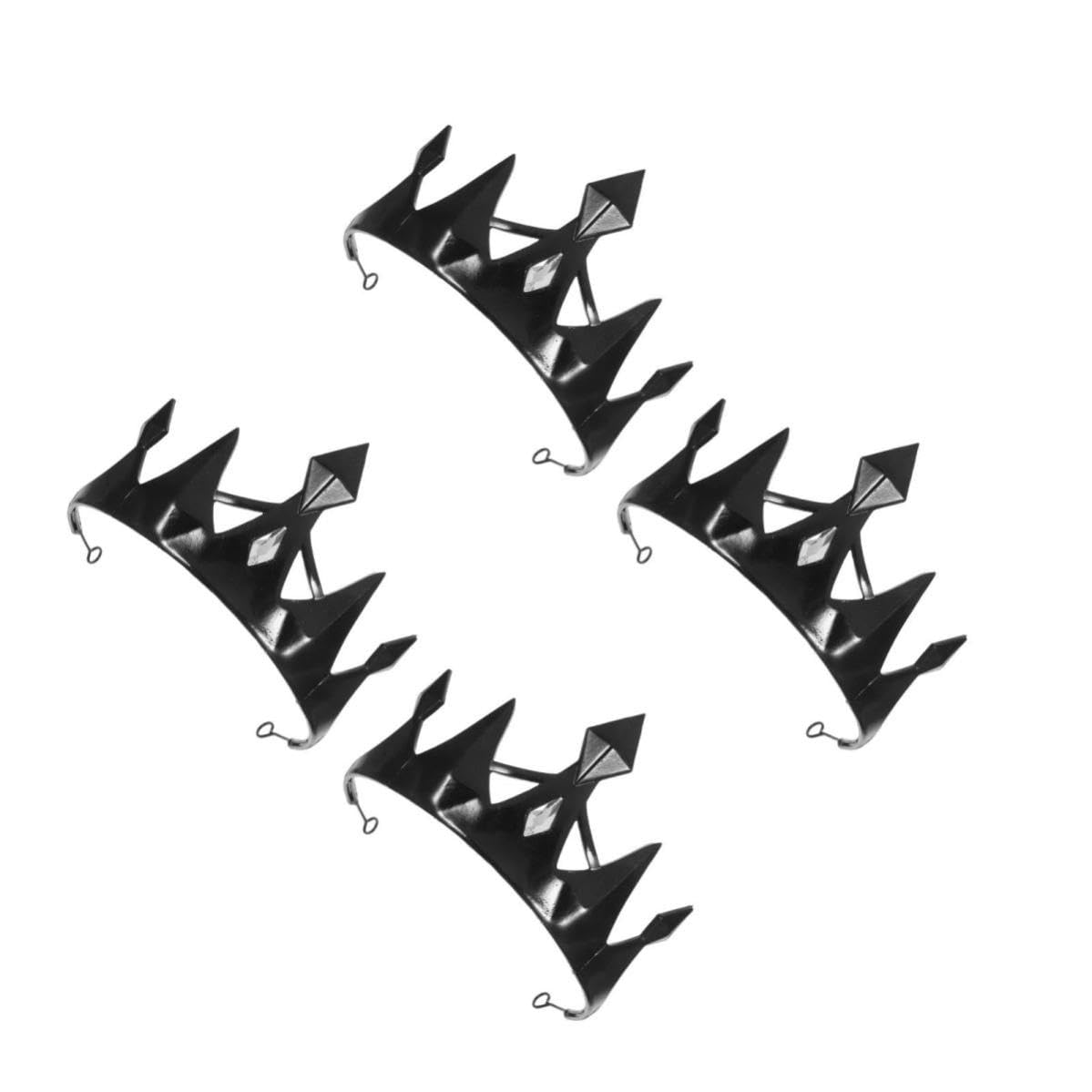 Healeved 4 Sztuki Metalowy Diadem Halloweenowy Chłopiec Dziewczynka z Cyrkoniami Gotycka Korona Królowej Cosplay i Imprezową Zabawę Trwała Kostiumowa Ozdoba Głowę Przedstawienia i