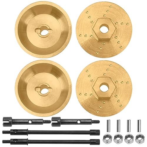 Contrepoids laiton 6mm SCX24 de moyeu de roue avant arrière pour auto RC