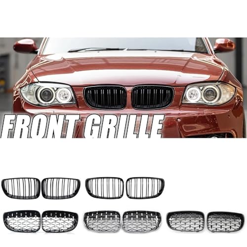 Calandre Noire contre Grille Avant Usée pour BMW E81 E82 E87 E88 de 2007 à 2011 - 2