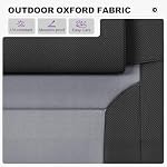 PURPLE LEAF Outdoor Reclining Chair Extra Wide Quilted Cushion, Black Grey - Image 3