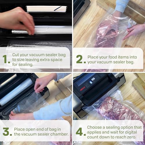 Image of Nesco VS-07V Vacuum Sealer Bag Variety Pack, Bag /Roll Combo, Clear