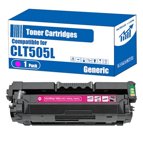 Compatible for Samsung CLT505L CLT-505L Toner Cartridges ProXpress C2600 C2620DW C2670FW C2680FX Printers, High Yield 6000 Pages, Accurate Imaging Rich Colors (1 Pack Magenta)