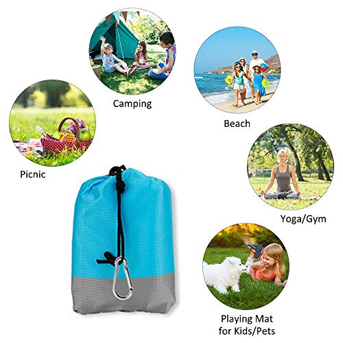 Mumu Sugar Sand Free Beach Mat Oversized 82" X79" Sand Proof Beach Blanket Outdoor Picnic Mat for Travel, Camping, Hiking and Music Festivals-Lightweight Quick Drying Heat Resistant