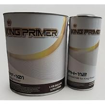 King Primer 2K High Build Fast Drying Gray Primer Surfacer، مجموعة سعة 1 جالون مع منشط
