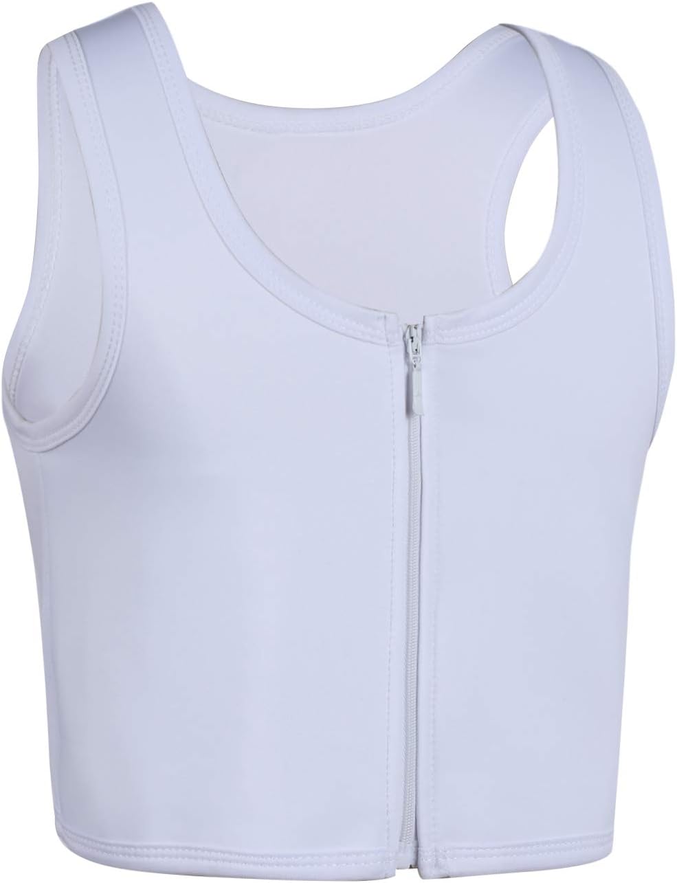 JARAZIN Zipper Chest Binder for Women Transgender FTM Half Elastic Band Bra Tank Top