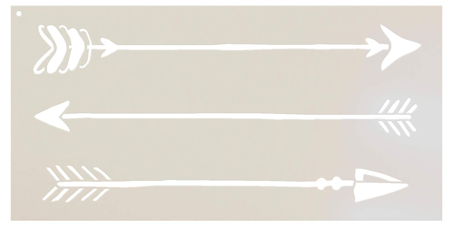 Rustic Arrows - Art Stencil - 11" x 6" - STCL1983_1 - by StudioR12