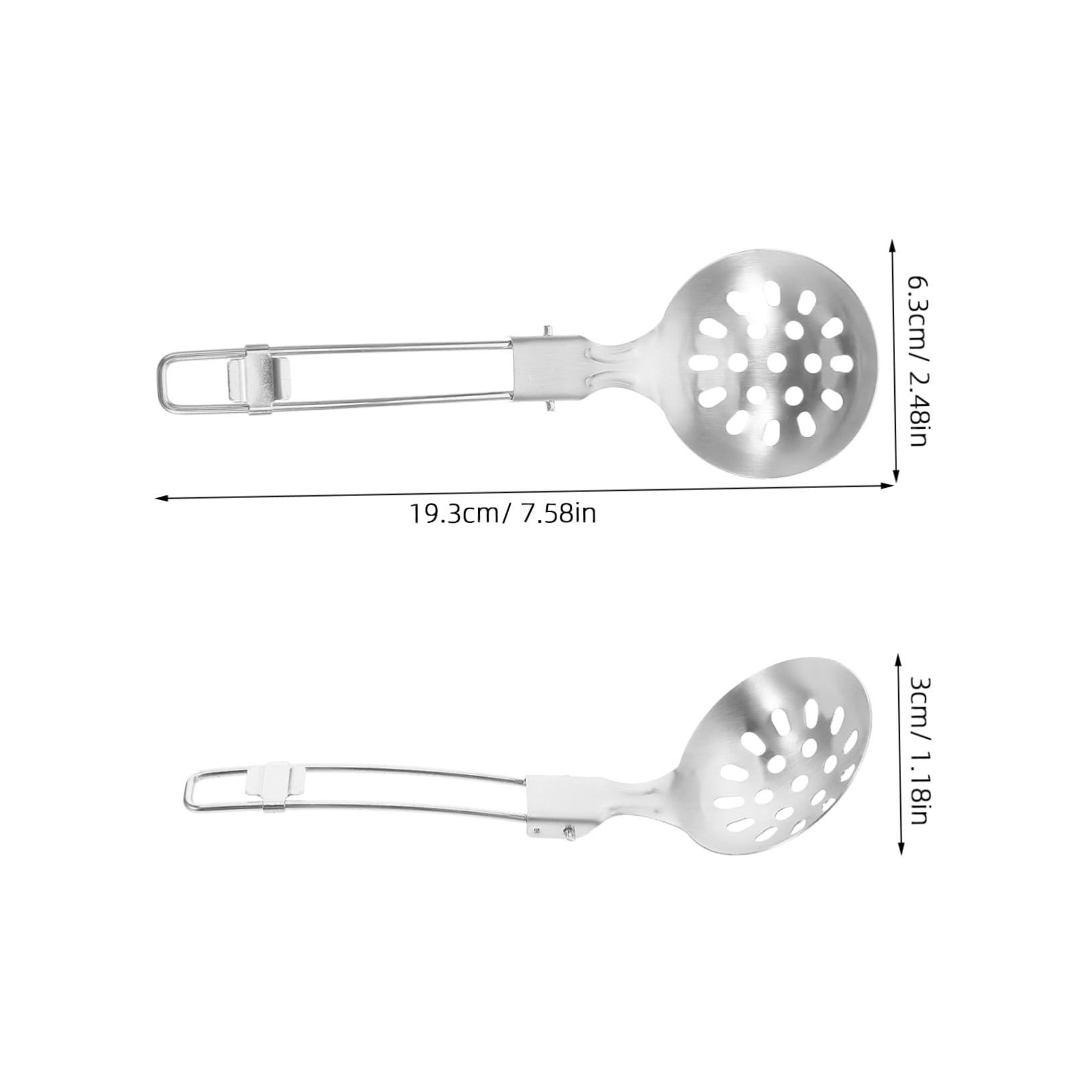 Garneck Camping Silverware Set Stainless Steel Folding Utensils Spoon Fork Ladle Ideal for Outdoor Cooking