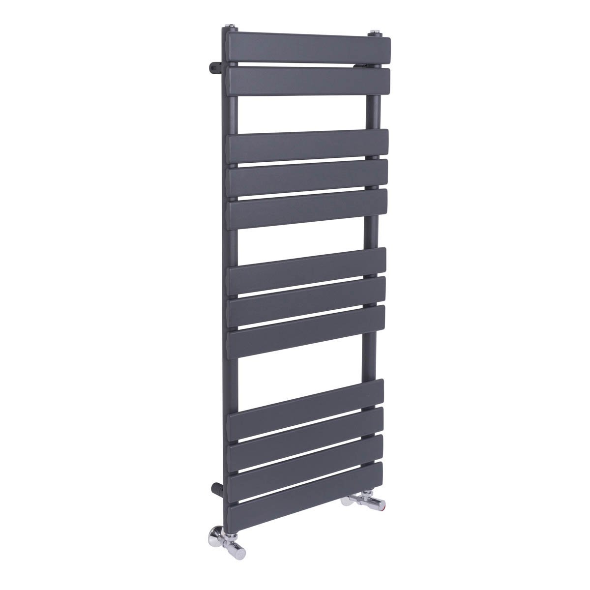 Warmehaus Grey Flat Panel Heated Towel Rail Anthracite Bathroom Ladder Radiator Warmer 1200 X 500Mm