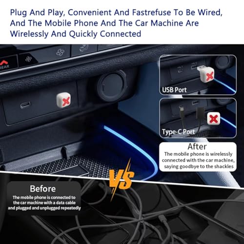 Adaptador inalámbrico CarPlay 2 en 1 para viajes cómodos con Android Auto 3