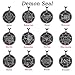 Black Stainless Steel Occult Sigil Seal Pendant Necklace, Round Amulet Talisman Jewelry for Men - Marchosia, 60cm