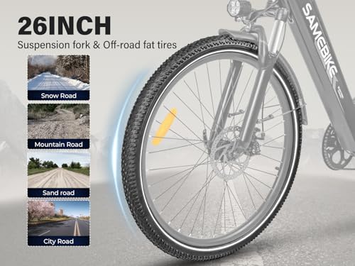 Miniatura 7 de Samebike Bicicleta Eléctrica Adultos, 27.5 E-Bike Con Pedaleo Asistido Batería 36v 15ah 150kg Carga Máxima, Bici Eléctricas De Montaña Para Mujeres Hombres Grey