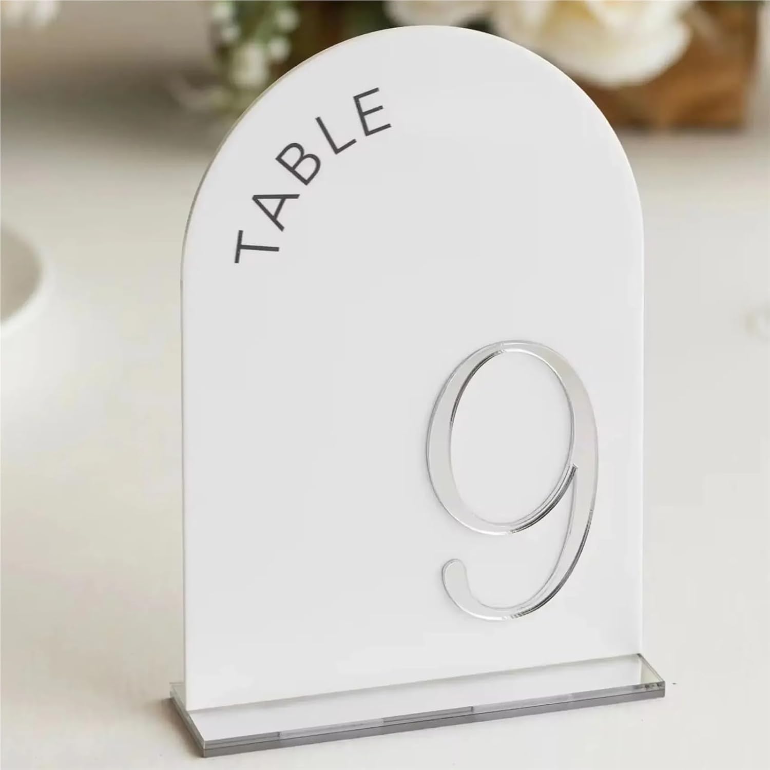 Wedding Table Numbers 3D Mirror Table Signs Gold Wedding Reception Decor Arched Number(Gold mirror,Table 1-20)
